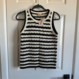 Black and White Knit Tank